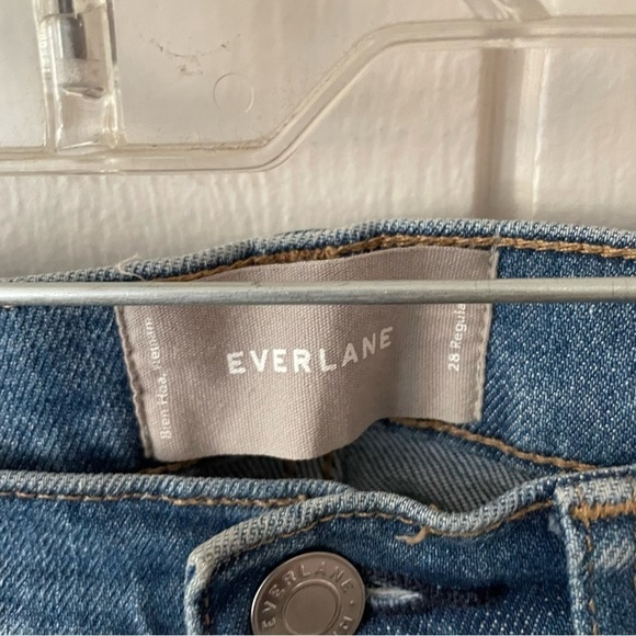 Everlane High-Rise Medium Wash Cotton Blend Jeans - Picture 3 of 5